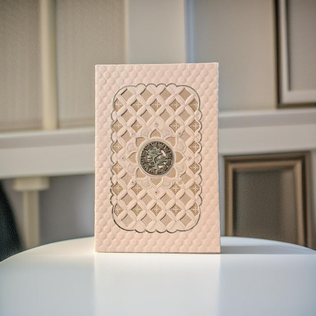 A Lattice Design Wedding Card