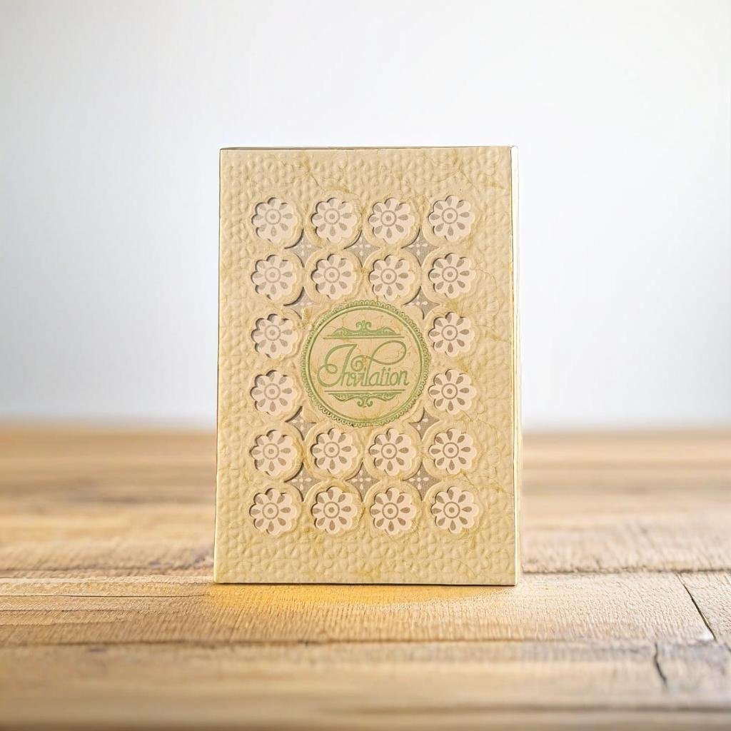 Elegant Lattice Design Wedding Card