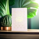 White Wedding Invitation Card with Gold Foil Design