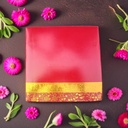 Elegant Red and Gold Floral Wedding Invitation Card