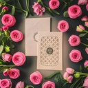 A Lattice Design Wedding Card