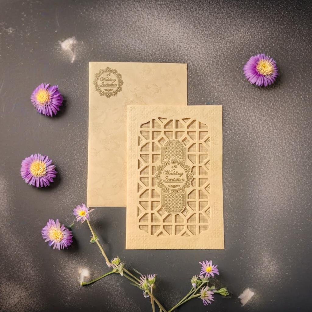 Elegant Laser Cut Wedding Invitation