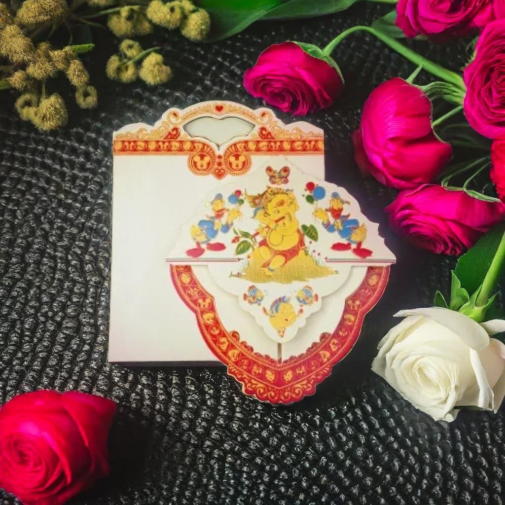 Exquisite Handcrafted Ganesh Greeting Card